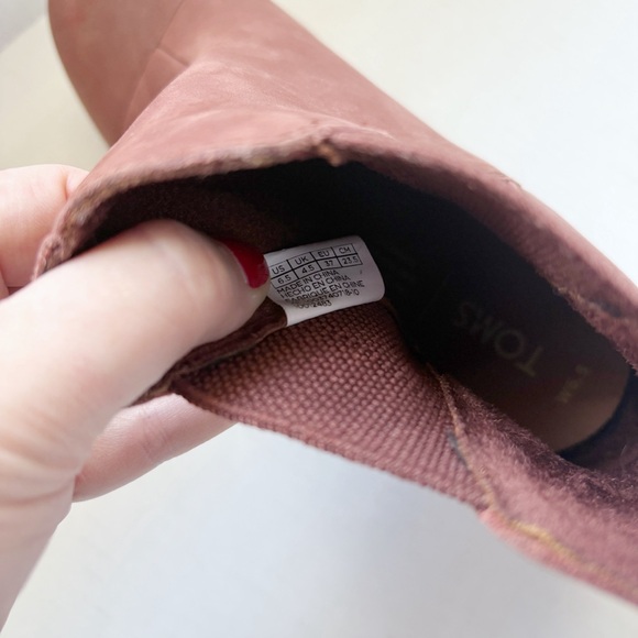 Toms Esme Leather Slip On Ankle Boot Burnt Henna Sz 6.5 - Picture 5 of 5